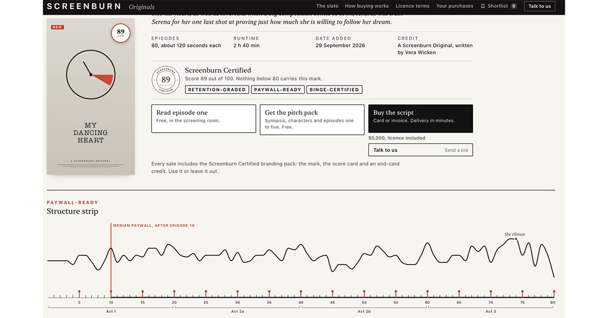 Screenburn Launches Vertical Drama Scripts Marketplace