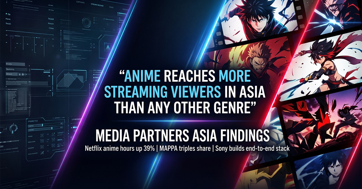 Anime Takes Rising Share of Streaming Usage in Asia